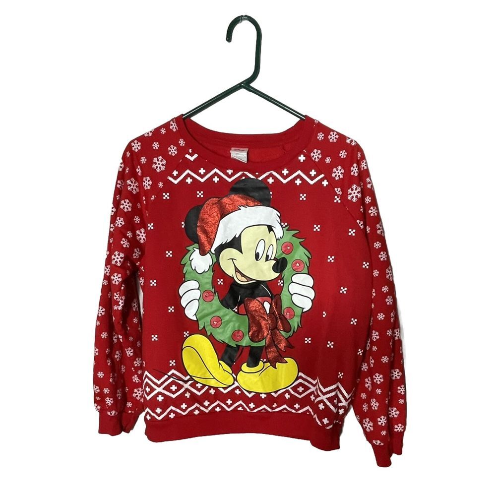Disney's Mickey Mouse Christmas‎ Light Up (does not work) Youth Sweatshirt